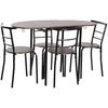 Комплект Стол - DKD HOME DECOR - Разноцветный - 4 Стула - Металл и Дерево МДФ - 121x78x55 см