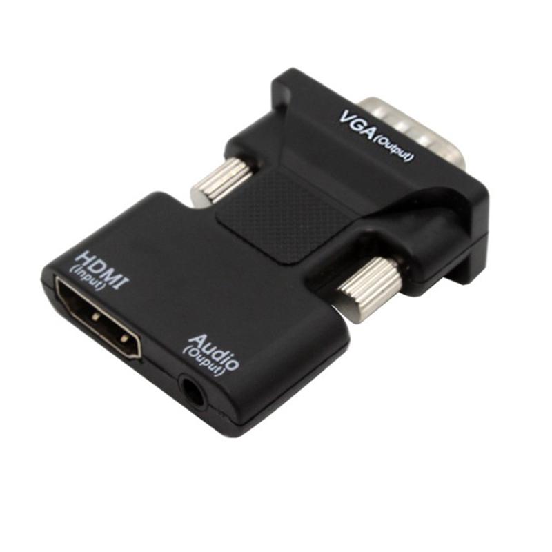 Конвертер HDMI Female to VGA Male с аудиоадаптером для поддержки выходного сигнала 1080P