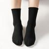 Женские носки средней длины на весну и осень, впитывающие пот и дезодорирующие носки из чистого хлопка, без косточек и с ворсом, препятствующим образованию катышков