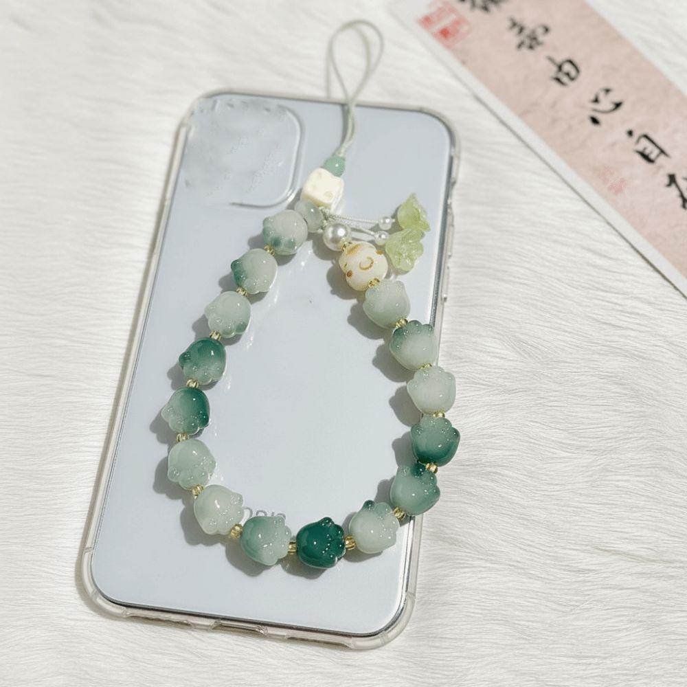 Anti Loss Sling Cell Phone Strap Bracelets Beads Phone Chain Phone Lanyard Phone Accessories