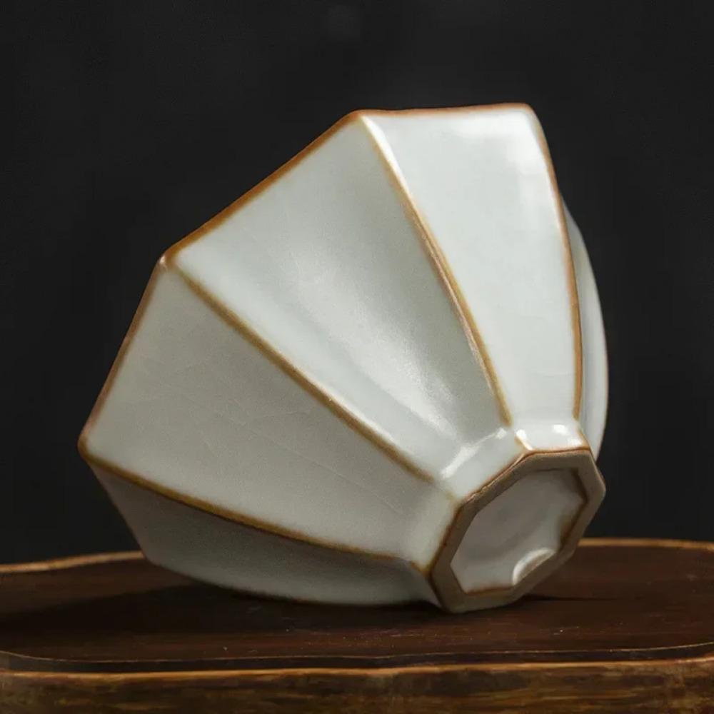 Чашка для чая Ru Kiln Kung Fu, чашка Master, одинарная чашка, чашки с граттажной глазурью, чаша для чая из фарфора Ru, керамика, большая, 100 мл