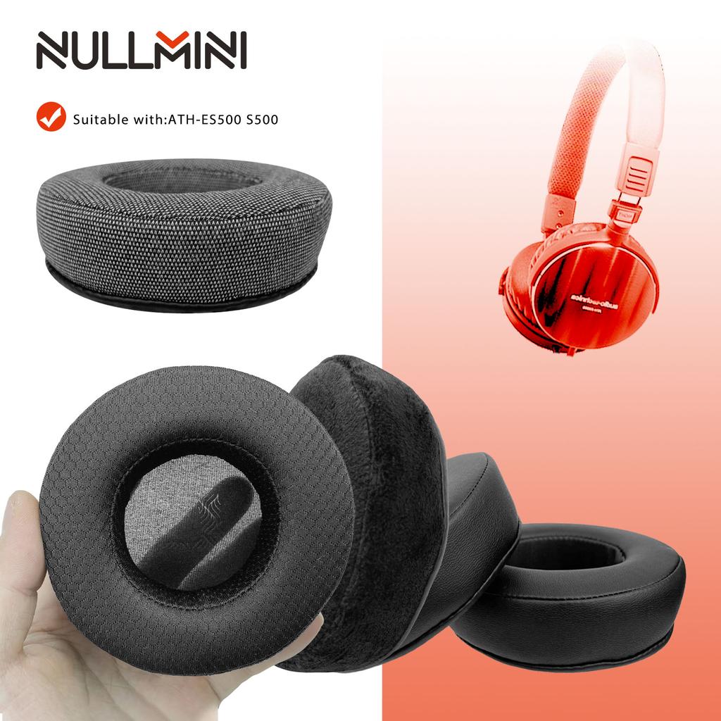 NullMini Replacement Earpads for ATH-ES500 S500 Headphones Ear Cushion Earmuffs Velour Sleeve Headband