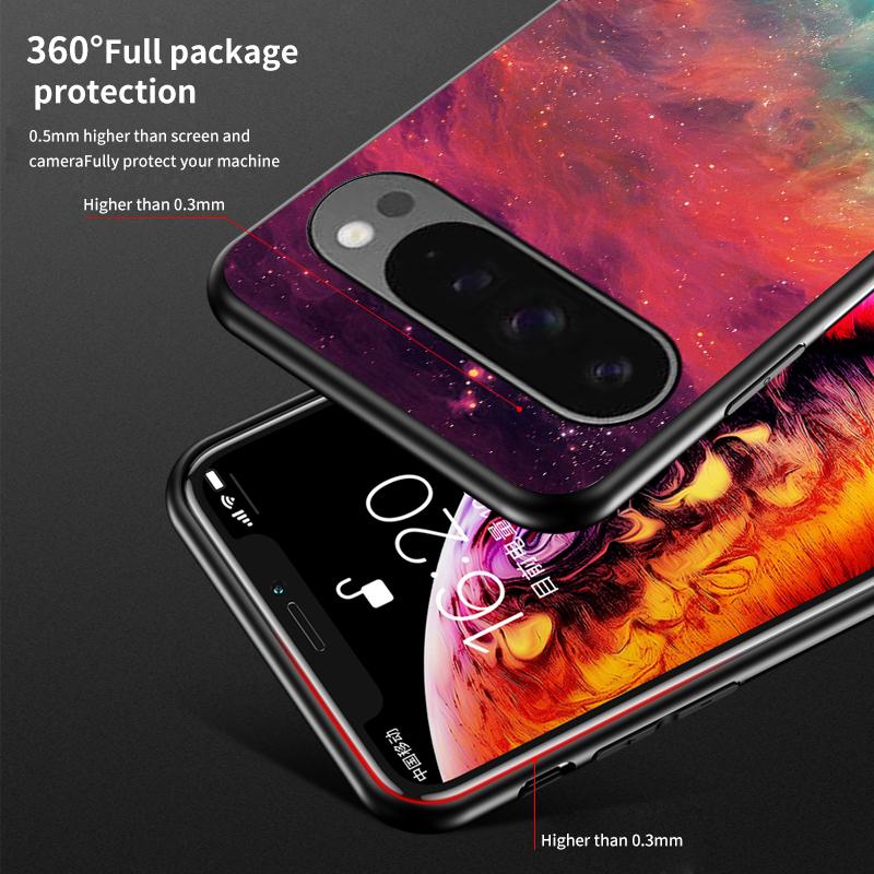 Для Google Pixel 9 PRO XL 9 PRO 9 8 8A 8 PRO 8 7A 7 PRO 7 6 PRO 6A 6 5A 5XL 5 Стеклянный чехол для телефона со звездным небом