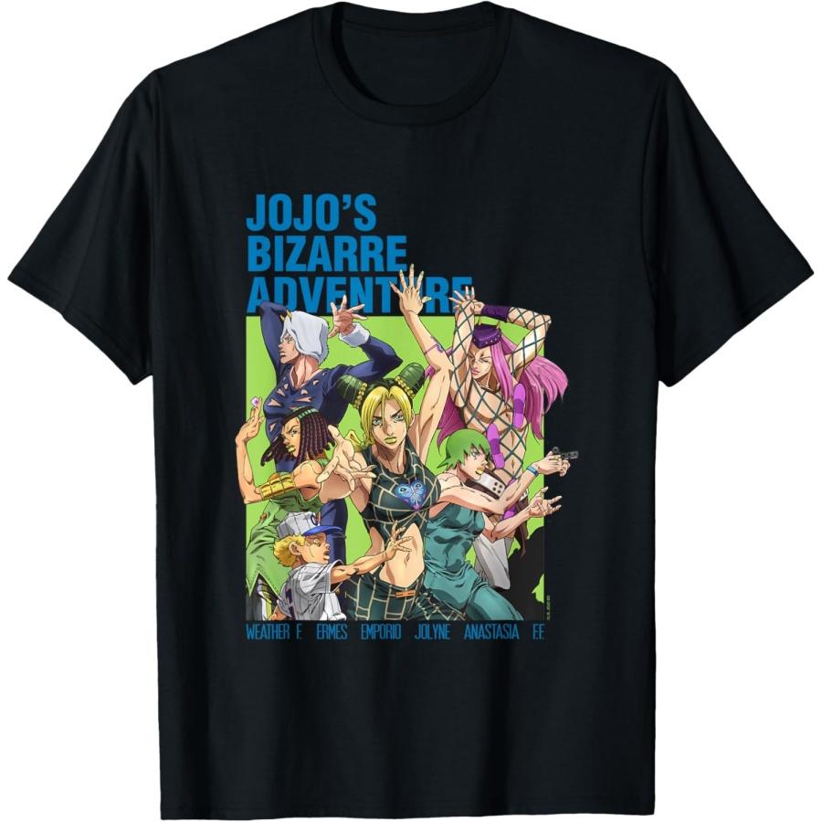 JoJo's Bizarre Adventure Часть 6 Stone Ocean Групповая поза Аниме Футболка
