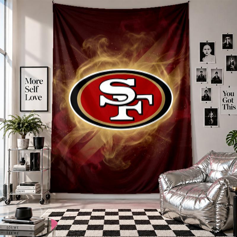 San Francisco 49ers Wall Tapestry Home Decor Wall Hanging Cloth for Bedroom Living Room Background