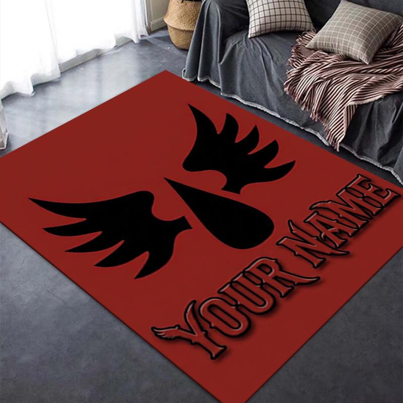 Custom Name Blood Angels Carpet Rug for Living Room Bedroom Home Sofa Decoration,Kids play Non-slip Floor Mat