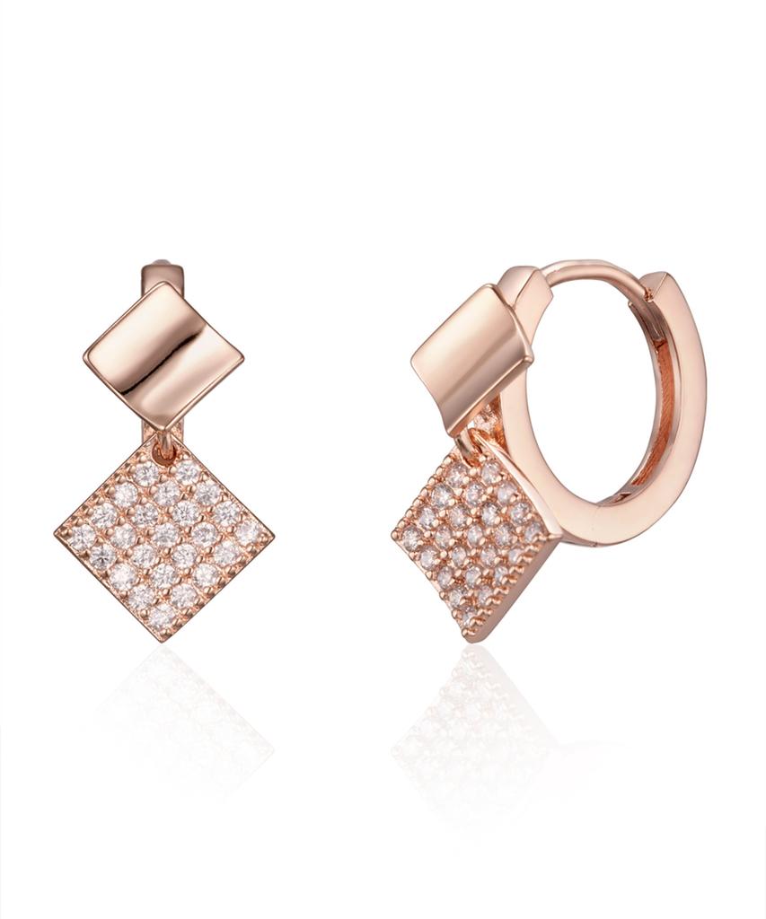 Ellejewelry 14K Gf Изящные квадратные серьги-гвоздики Elgpee545