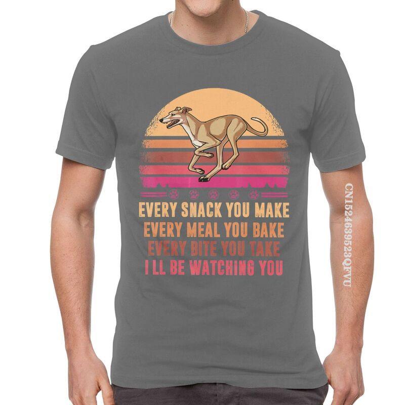 Greyhound T Shirts Men Novelty T Shirts Whippet Sighthound Dog Lover Tshirts Cotton Oversized Tee Tops Kawaii Clothes
