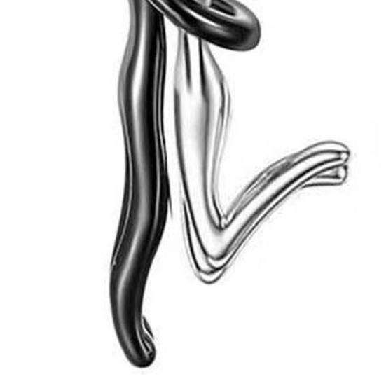 Парная подвеска-ожерелье "Объятия" 3D Подвеска "Обнимающаяся пара" Романтическое ожерелье о любви Подарок на День святого Валентина Годовщину для него для нее