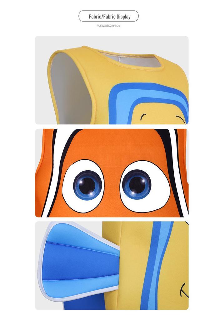 Kids' Clownfish Costume - Ocean Animal Cartoon Cosplay for Halloween