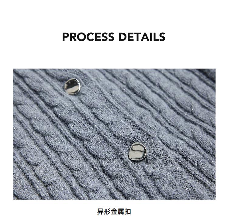 LILY exquisite pearl sequin knitted cardigan