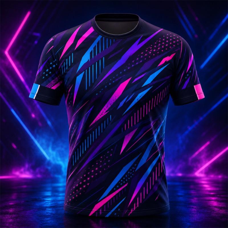 Men's Abstract Graphic Print T Shirt Short Sleeve Casual Summer Tee 3D Design Streetwear Top Lightweight Outdoor Wear
