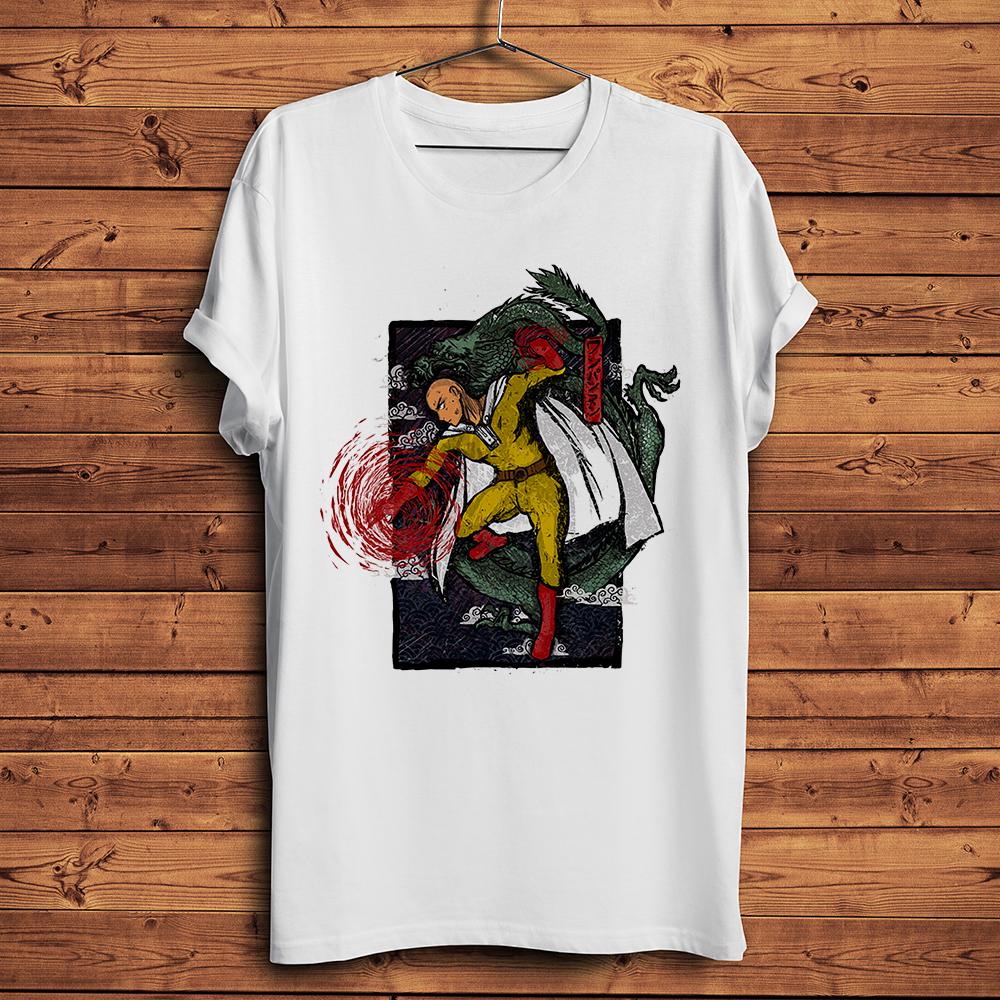 One Punch Hero Забавная аниме футболка мужская белая повседневная футболка с короткими рукавами унисекс уличная футболка манга