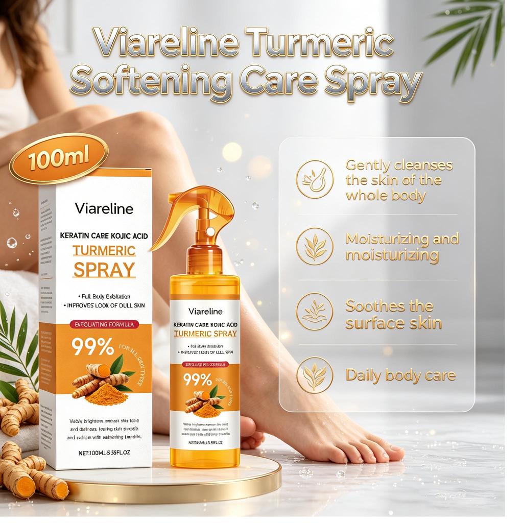 Viareline Turmeric Softening Care Spray Gently Cleanses the whole body Skin Moisturizing Moisturizing Spray 100ml