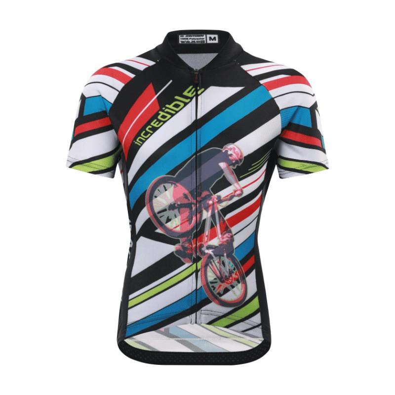 XINTOWN Kids Cycling Jersey Set Boys Girls Short Sleeve Breathable Quick Dry Roller Skating Mountain Bike