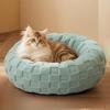 Уютный плюшевый коврик для домашних животных для кошек и собак, круглый мягкий зимний теплый лежак, удобное флисовое гнездо для питомца, идеально подходит для использования в помещении, кровать для кошки, кровать для собаки, подушка для питомца