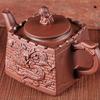 Дракон узор фиолетовые глиняные чайники китайский чайник кунг-фу чайник ручной работы с фильтром для заварки чая чайник чайные аксессуары