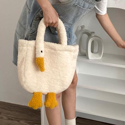 Сумка через плечо Goose, милая, мягкая, плюшевая, мультяшная, женская, для девочек, кошелек