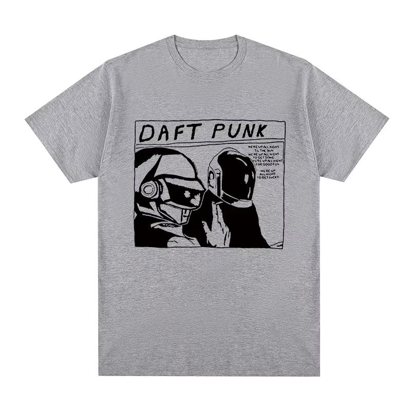 Винтажная футболка Daft Punk Французская электронная музыка Одежда Футболка Новая футболка Футболка Женские топы yk аксессуары