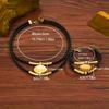 2Pcs/Set Large Necklace Pendant Bohemian Necklace Chain Choker New Necklace Bracelet Set