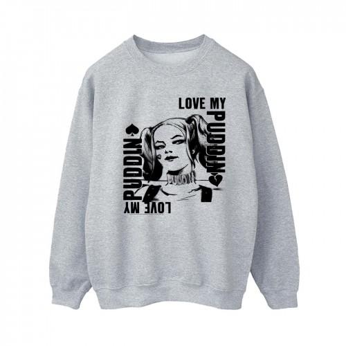 DC Comics Womens/Ladies Suicide Squad Harley Love Puddin Sweatshirt