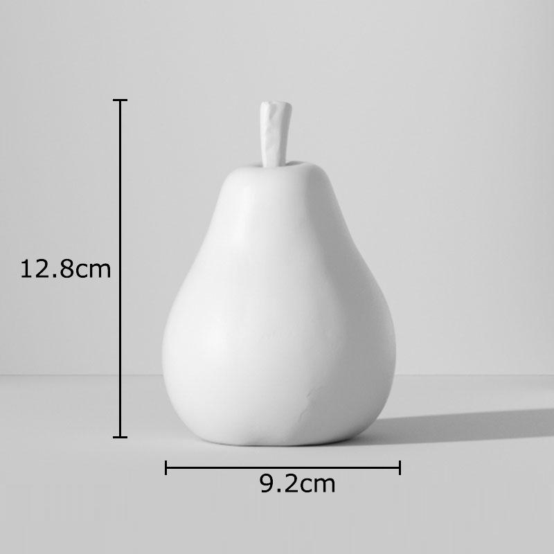 Black and White Stripe Apple Pineapple Statue Desk Decoration Ornaments Minimalism Fruits Resin Sculpture Room Aesthetics Decor