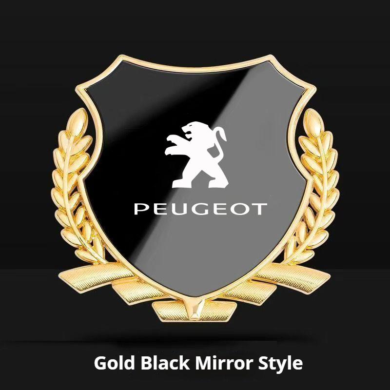 3D Metal Shield Styling Badge Car Stickers Exterior Parts Auto Accessories For Peugeot 206 307 308 3008 207 208 407 508 5008 GT