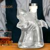 Shark Glass Wine Decanter Liquor Bottle with Airtight Stopper 300ml Whiskey Vodka Beer Container Home Bar Decor Gift for Whiskey Lovers