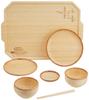 First Meal Tray Made In Natural Dishwasher Modern Type Agney Set, Japan, Bamboo, Safe,