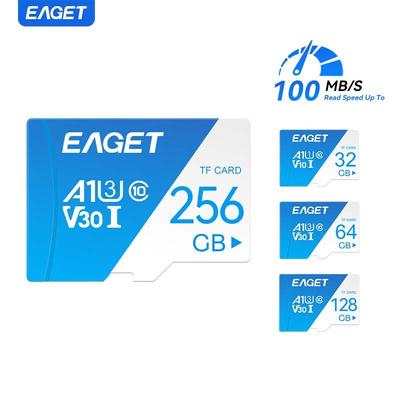 EAGET Карта SD, V30 I A1 Class 10, высокоскоростная карта памяти, длительная запись, без батареи, для смартфонов, компьютеров, камер, игр