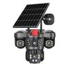 HD 4G Solar-Powered Outdoor Surveillance Camera with Tri-Lens, WiFi, Night Vision, Remote Access, and Waterproof Design for Home Use