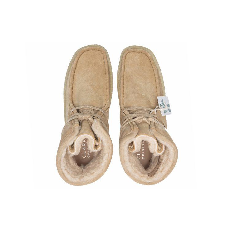 Clarks Оригинальные ботильоны на шнуровке с круглым носком для женщин, светло-коричневые 261634124