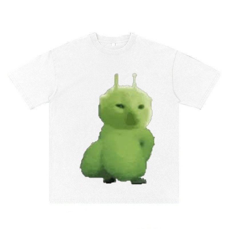 Hotselling 2026 New Green Alien Cat Emojithemed Accessories Including Mens and Womens Tshirts Casual and Loose Fit