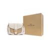 COACH Georgie PVC With Leather Saddle Bag, Shoulder Bag, Crossbody Bag Small Women's Beige & Light Khaki C2806-IMDQC