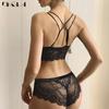 Женское нижнее белье без косточек, кружевной сексуальный бюстгальтер с красивой спинкой, бархатный