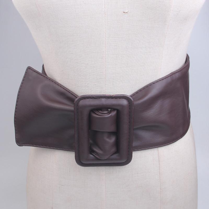 Женский мягкий пояс-стример, пояс для тренча, многоцветный, декоративный пояс для юбки, мягкая кожа, женский простой широкий пояс