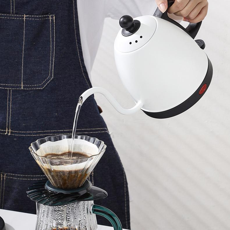 Stainlesss Steel Electric Kettle Hand Drip Coffee Thin 800ml Long Mouth Gooseneck Water Cooker Boiler Boiling Tea Pot Heater