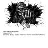 Dark Gothic Home Decor Grim Reaper Wall Sticker, 3D Breaking Through Art Decal, Window Display Decal Scary Skull Mural for Bar Pub Halloween