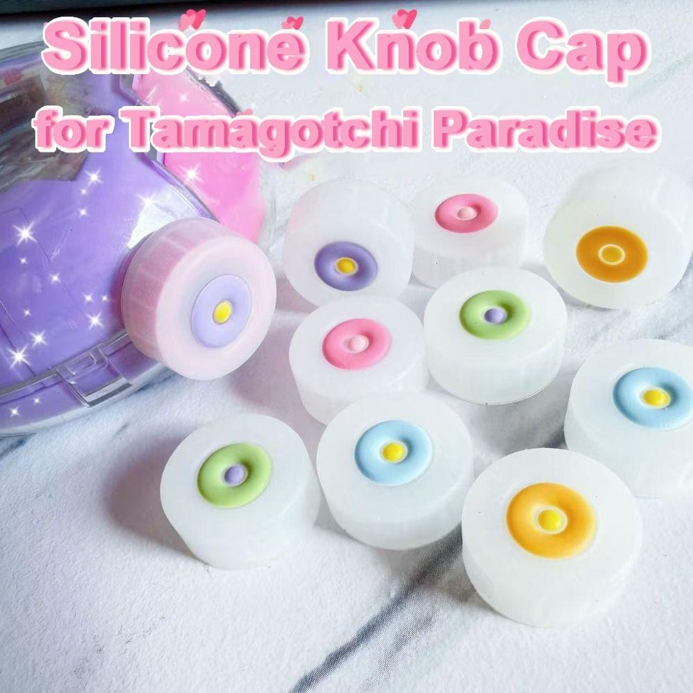 Soft Knob Cap Silicone Panel Knob Cap for Tamagotchi Paradise Electronic Pets Game Toys