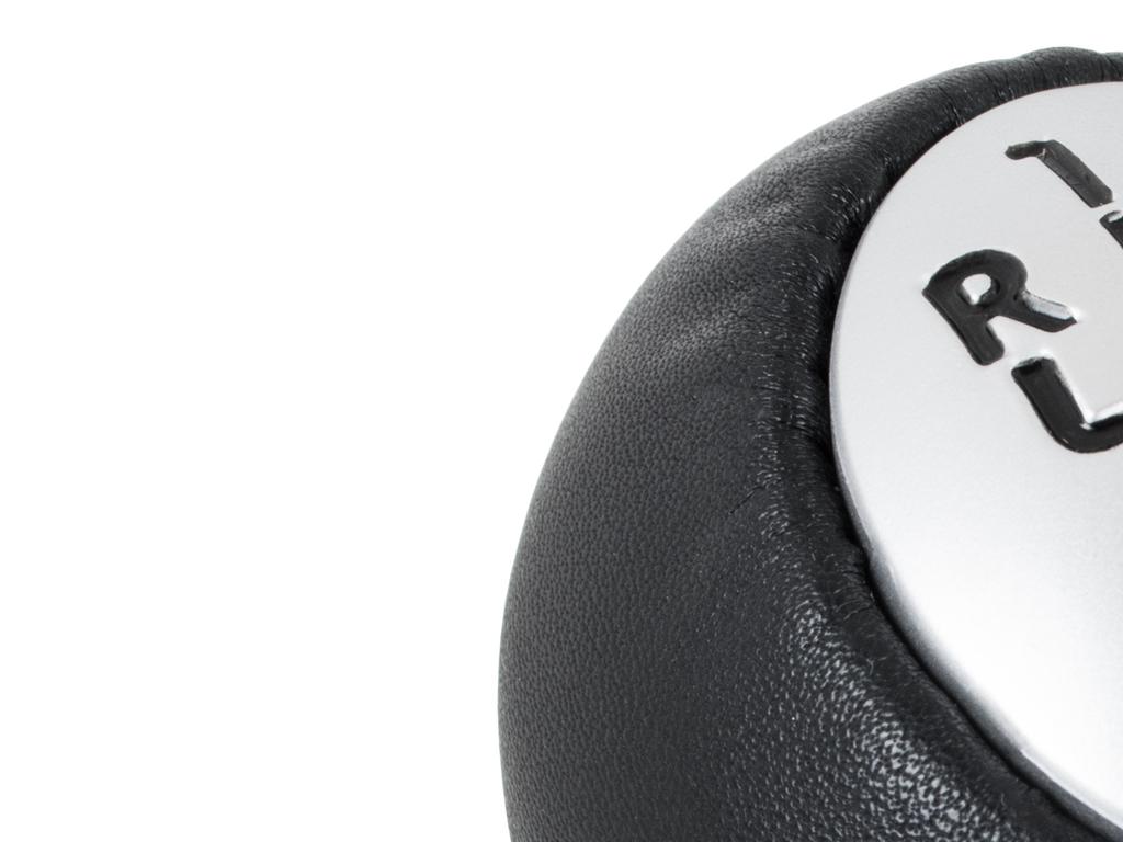 Renault Laguna II Gear Shift Knob, 5-Speed, Black Leather & Silver