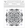 [Q7349] - Set of 6 Gray 'Cement Tiles' Stickers - 15x15 Cm