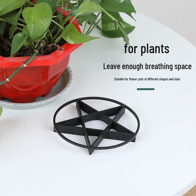 Elevated Root Rot Prevention Tray with Ventilated Base for Flower Pots