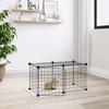 3114050 vidaXL Pet Cage with 8 Panels and Door Black 35x35 Cm