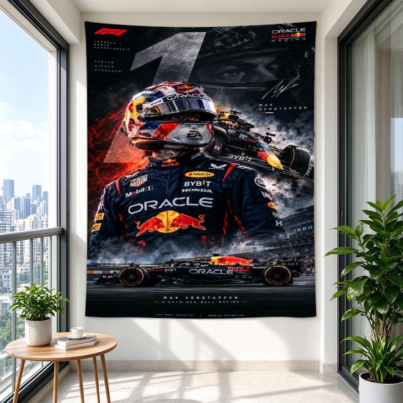 Lewis Hamilton Dream Come True F1 Wall Tapestry for Formula 1 Fans Garage Man Cave Bedroom Decor