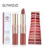 Оптовая продажа O.TWO.O 2-в-1 Матовая помада и Жидкая помада 12 Цветов Макияж Блеск для губ Водонепроницаемый Батом Блеск для губ Тинт Косметика