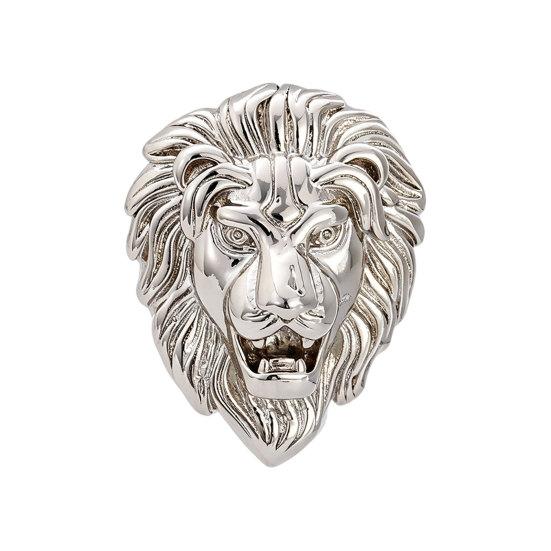 Brooch Pin, Versatile Animal-Shaped Brooch with Electroplated Surface, Lion Design Lapel Pin for Business Daily Wear