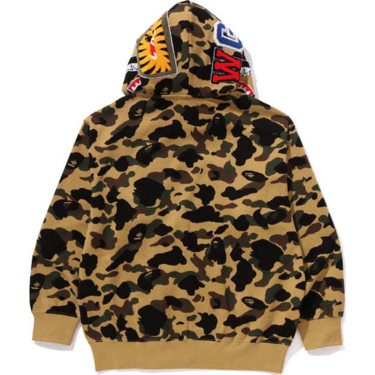 Толстовка на молнии Bape 1st Camo Jacquard Shark Свободного кроя 1L30-115-304