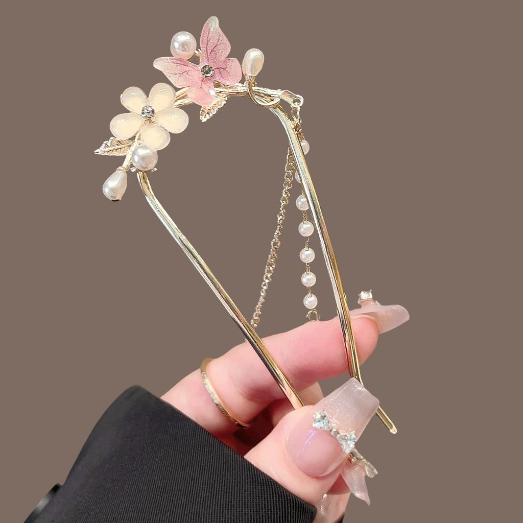 Элегантный китайский стиль заколка для волос кисточка палочка для волос традиционный цветочный дизайн прическа аксессуар женские ювелирные изделия шпилька игла для волос