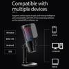 Game Microphone PC Microphone Set RGB Microphone  White