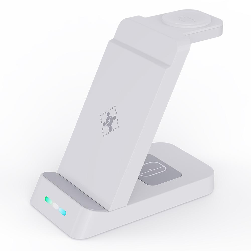 B-20A Vertical Wireless Charger for Apple Watch,iPhone,AirPods 3 in 1 Wireless Charger Stand Dock Station